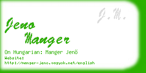 jeno manger business card